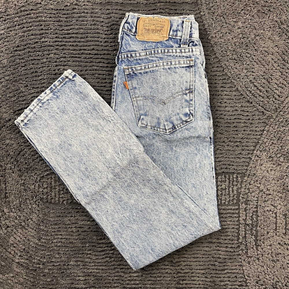 Vintage Levi's Women's Orange Tab 24x27 Acid Wash‎ High Waist Jeans USA Made 80s